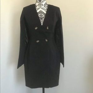 MUSTARD SEED BLAZER CAPE DRESS TUXEDO BLACK